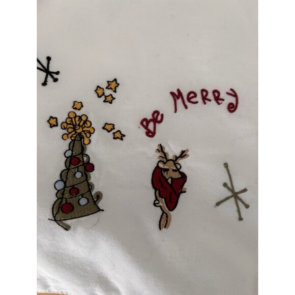 9 Ft Pottery Barn Winter Christmas Embroidered Table Runner - Picture 2 of 10